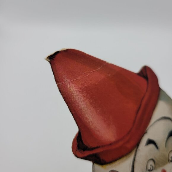Vintage Valentines Day Clown Die Cut Collectible Paper Greeting Card Art - Picture 2 of 5
